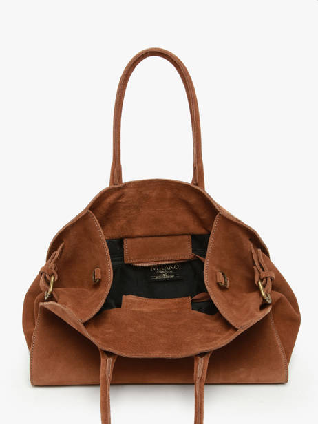 Schoudertas Velvet Leder Milano Bruin velvet VE24118 ander zicht 3