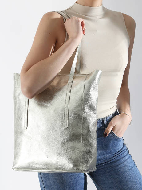 Schoudertas A4 Formaat Nine Leder Milano Goud nine NI24111 ander zicht 1