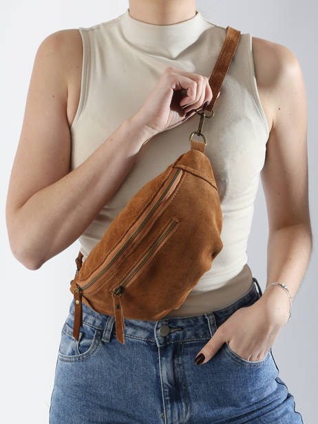 Heuptasje Milano Bruin velvet VE24119 ander zicht 1