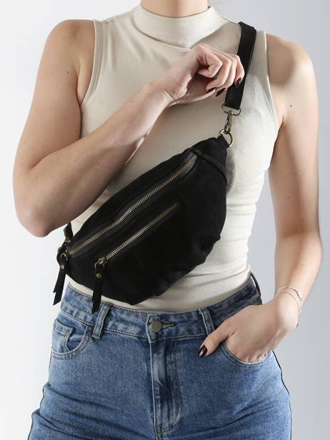 Heuptasje Milano Zwart velvet VE24119 ander zicht 1