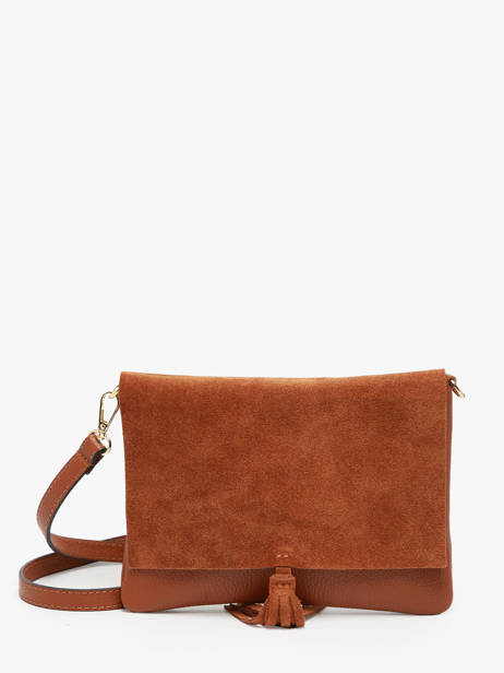 Cross Body Tas Velvet Caviar Leder Milano Bruin velvet caviar VC24114