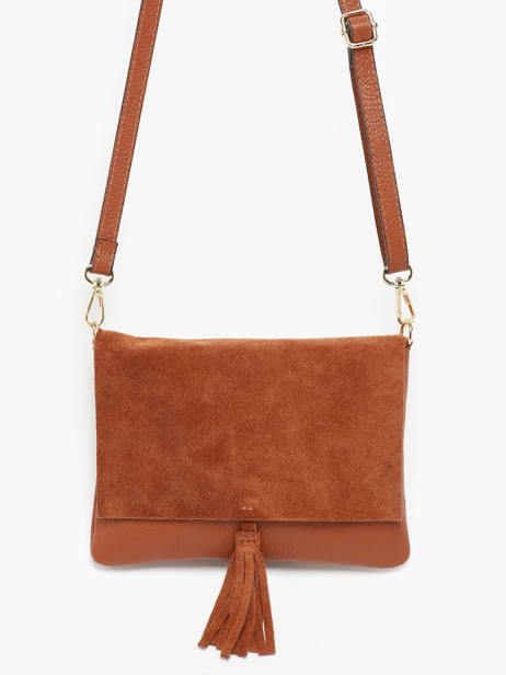 Cross Body Tas Velvet Caviar Leder Milano Bruin velvet caviar VC24114 ander zicht 2