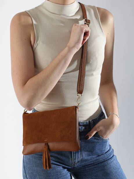 Cross Body Tas Velvet Caviar Leder Milano Bruin velvet caviar VC24114 ander zicht 1