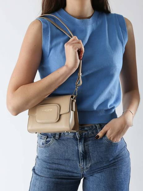 Cross Body Tas Paris Pad Leder Lancaster Beige paris pad 59 ander zicht 1