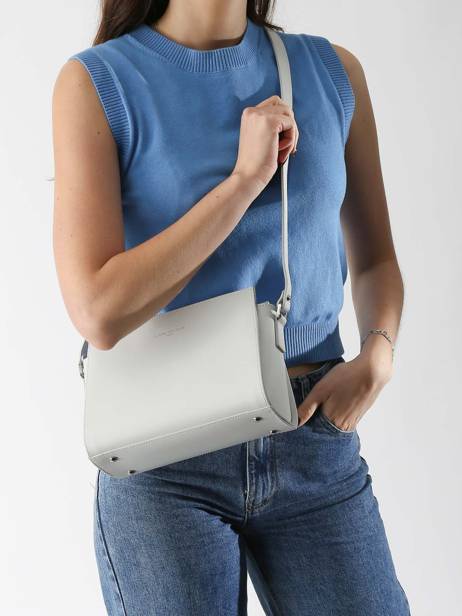 Cross Body Tas Smooth Leder Lancaster Grijs smooth 437-02 ander zicht 1