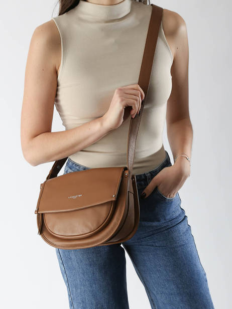 Cross Body Tas Soft Selma Leder Lancaster Bruin soft selma 2 ander zicht 1