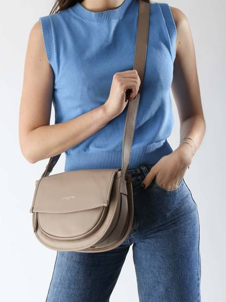 Cross Body Tas Soft Selma Leder Lancaster Beige soft selma 2 ander zicht 1