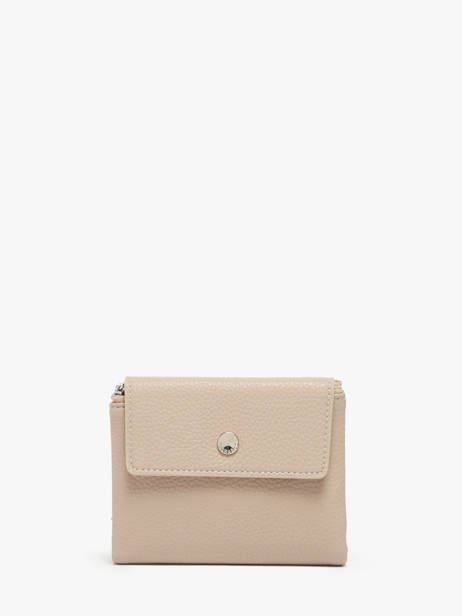 Portemonnee Met Kaarthouder Grained Miniprix Beige grained F5019