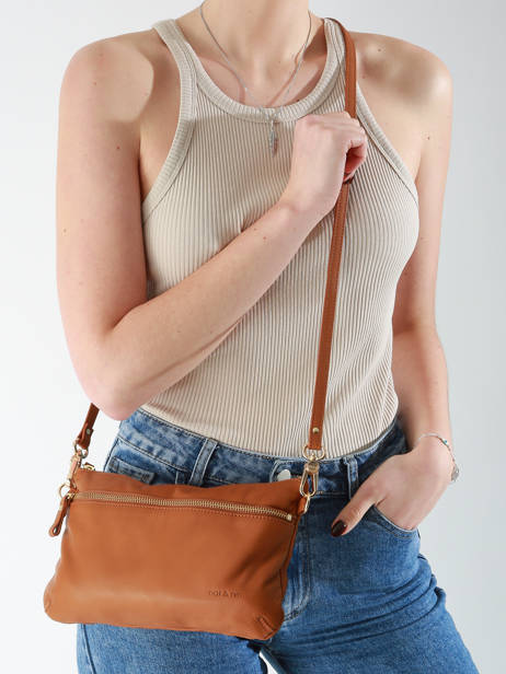 Cross Body Tas Vicky Leder Nat et nin Bruin vintage VICKY ander zicht 1