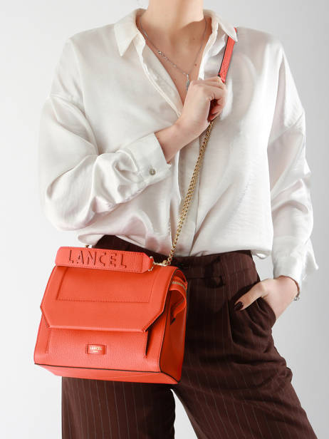Handtas M Ninon Leder Lancel Oranje ninon A09222 ander zicht 1