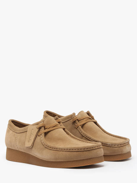 Derby Veterschoenen Wallabee Uit Leder Clarks Bruin men 26172821 ander zicht 2