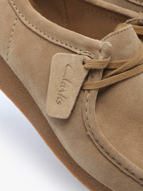 Derby Veterschoenen Wallabee Uit Leder Clarks Bruin men 26172821 ander zicht 3