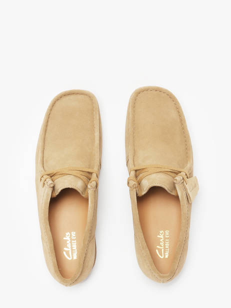 Derby Veterschoenen Wallabee Uit Leder Clarks Bruin men 26172821 ander zicht 4