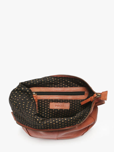Cross Body Tas Stina Leder Pieces Bruin stina 17156634 ander zicht 3