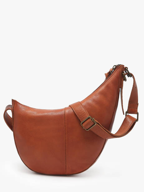 Cross Body Tas Stina Leder Pieces Bruin stina 17156634 ander zicht 4