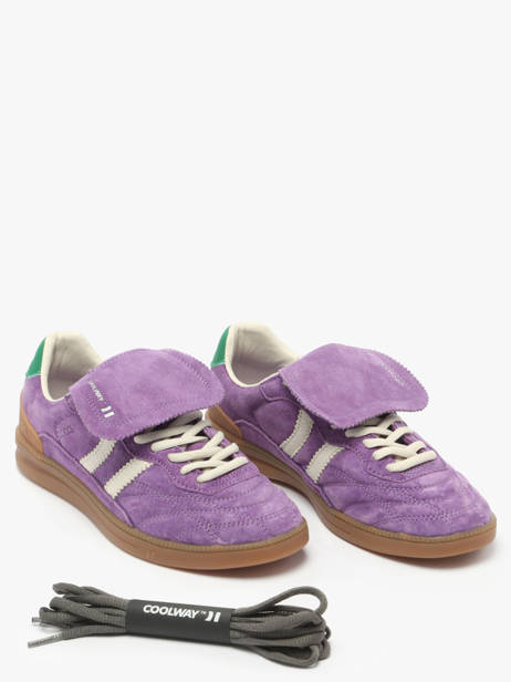Sneakers Becks X Uit Leder Coolway Violet women 7603185 ander zicht 2