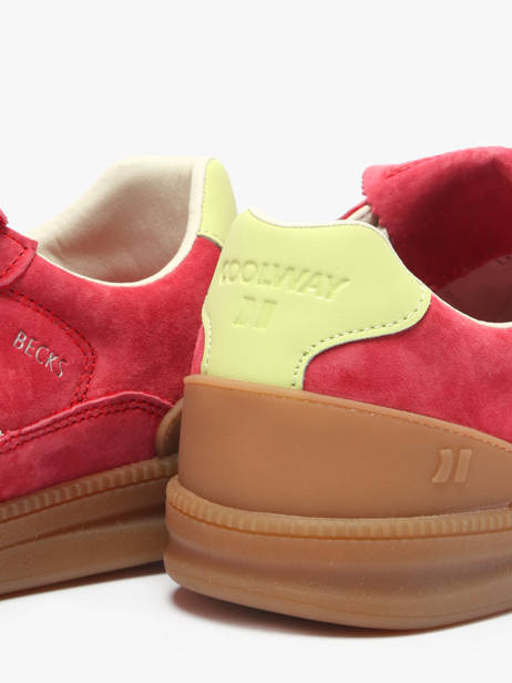 Sneakers Becks X Uit Leder Coolway Rood men 8603603 ander zicht 2