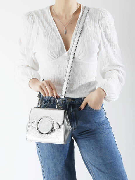 Cross Body Tas Ginkgo Leder Nathan baume Zilver ginkgo 4R ander zicht 1