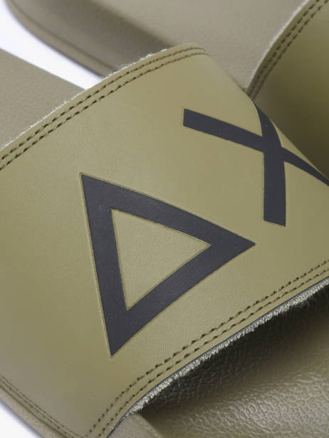 Slippers Logo Sun68 Groen men X35102 ander zicht 2