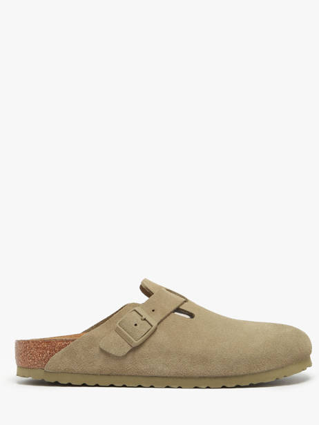 Slippers Boston Uit Leder Birkenstock Groen unisex 1025844