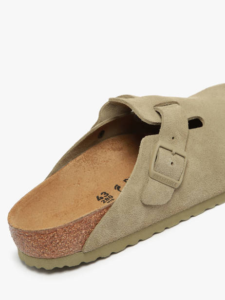 Slippers Boston Uit Leder Birkenstock Groen unisex 1025844 ander zicht 2