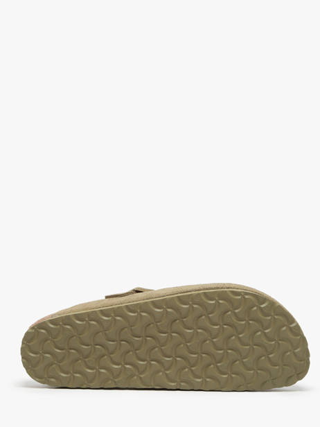 Slippers Boston Uit Leder Birkenstock Groen unisex 1025844 ander zicht 4