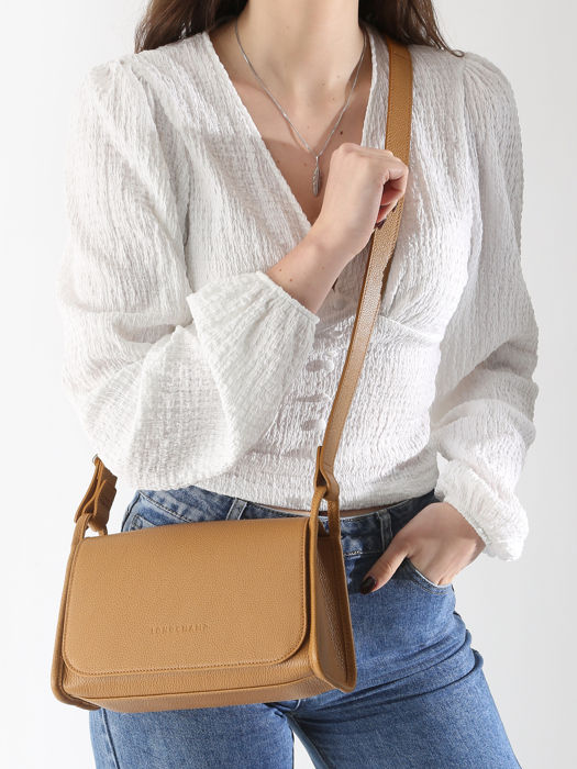 Longchamp Le foulonné Cross bodytas Bruin