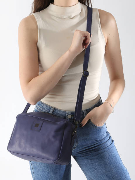 Cross Body Tas Heritage Leder Biba Violet heritage BT24 ander zicht 1