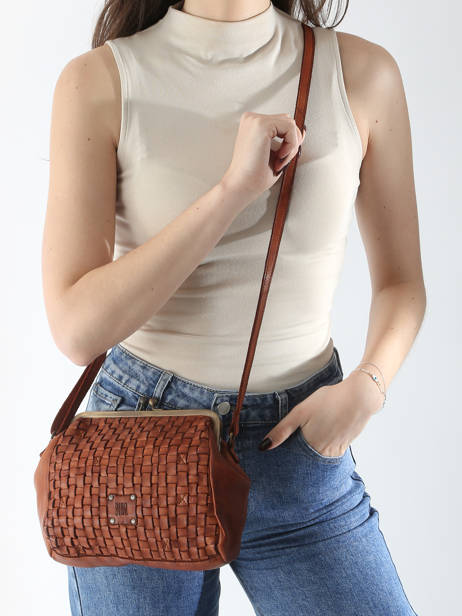 Cross Body Tas Heritage Leder Biba Bruin heritage KA21 ander zicht 1