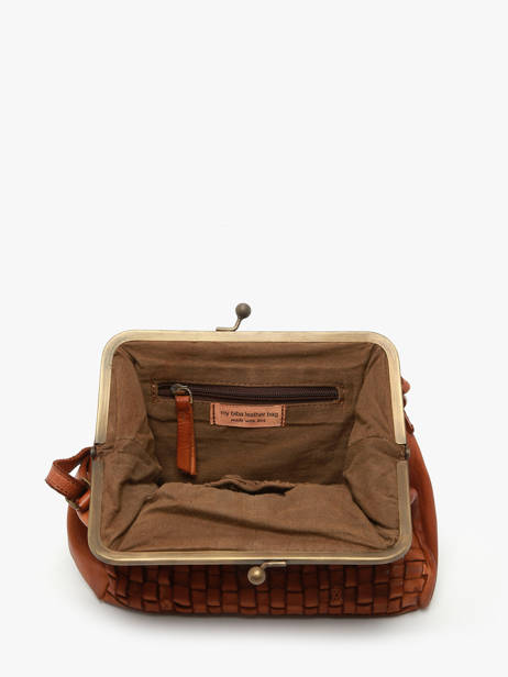Cross Body Tas Heritage Leder Biba Bruin heritage KA21 ander zicht 3