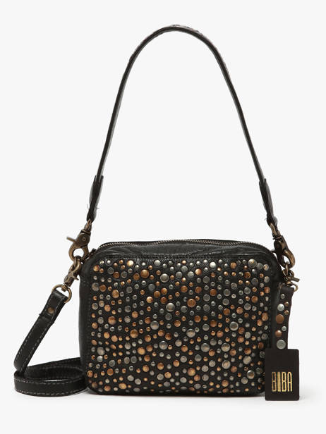Cross Body Tas Heritage Leder Biba Zwart heritage LOS1L