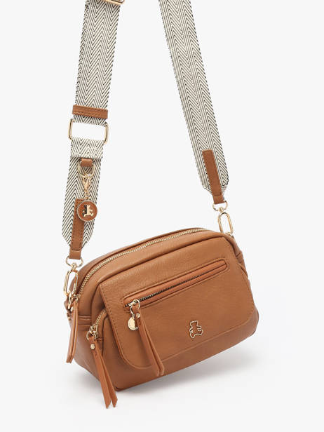 Cross Body Tas Zip Lulu castagnette Bruin zip VICTOIRE ander zicht 2