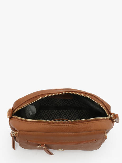 Cross Body Tas Zip Lulu castagnette Bruin zip VICTOIRE ander zicht 3