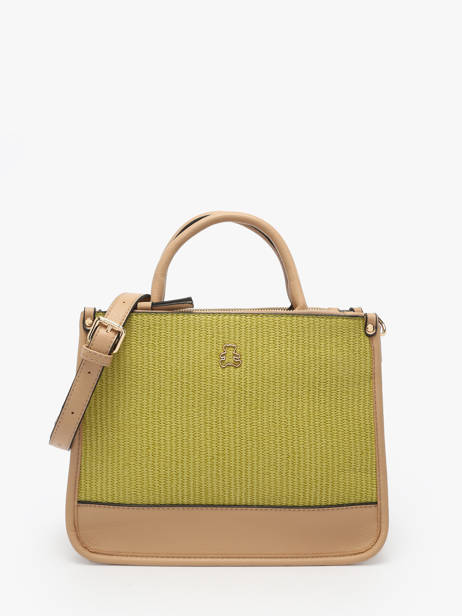Handtas Raphia Lulu castagnette Groen raphia YASSER