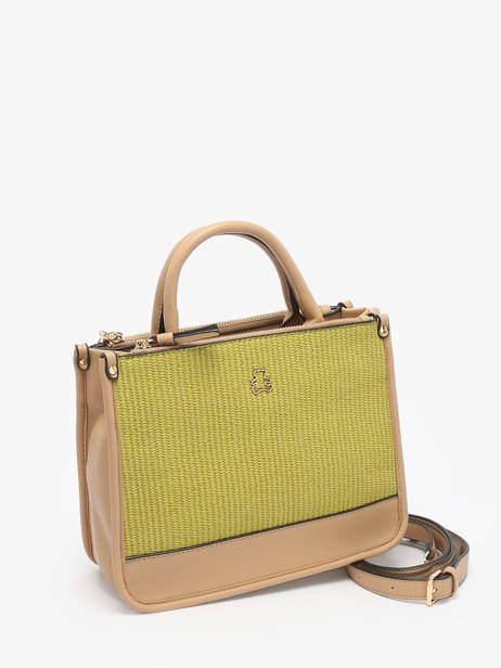 Handtas Raphia Lulu castagnette Groen raphia YASSER ander zicht 2