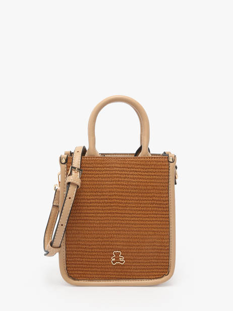 Handtas Raphia Lulu castagnette Bruin raphia YASMINA