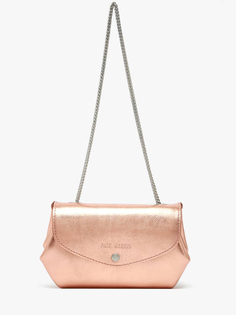 Crossbody Tas Le Gustave Leder Paul marius Roze vintage GUSTAVEP ander zicht 2