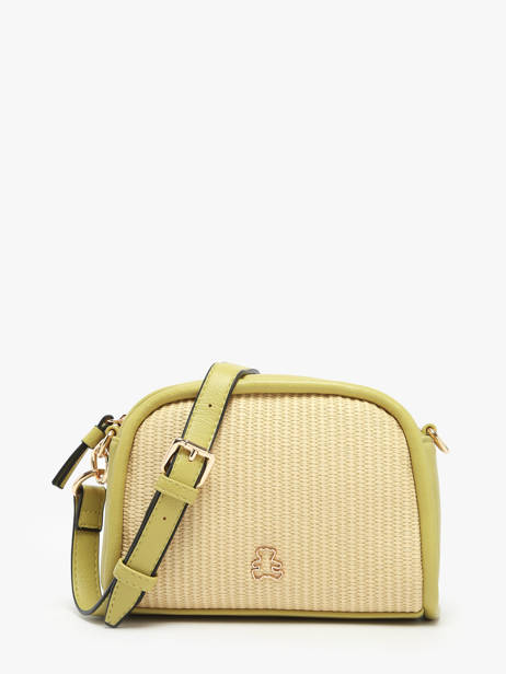 Cross Body Tas Raphia Papier Lulu castagnette Groen raphia YAUCOURT