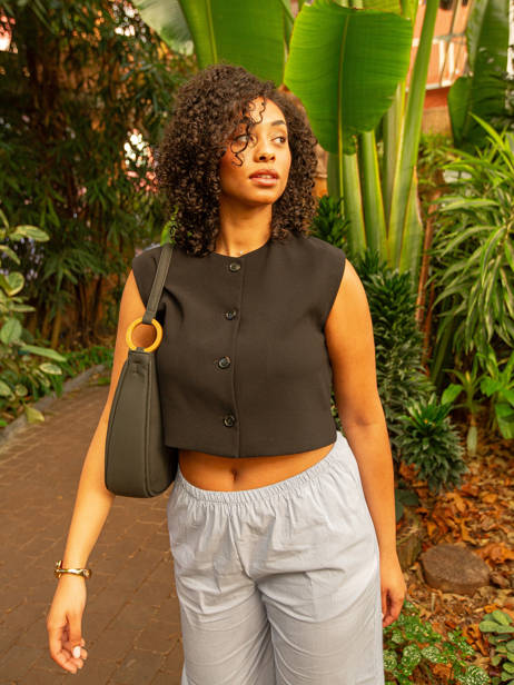 Schoudertas Crocus Woomen Zwart crocus WCRO28 ander zicht 6