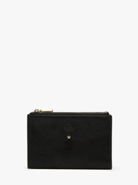 Portefeuille Leder Mila louise Zwart vintage 3576X