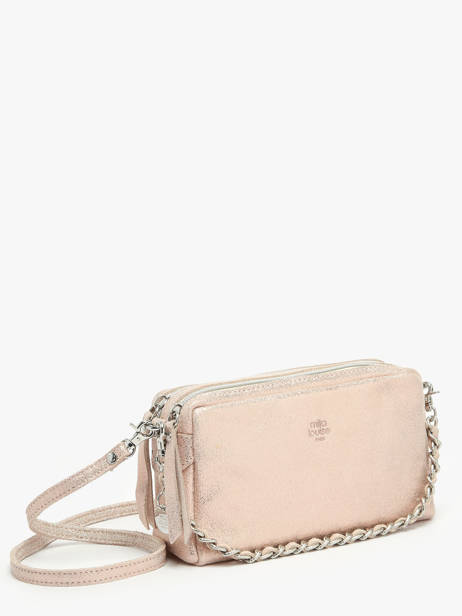 Cross Body Tas Vintage Leder Mila louise Roze vintage 23673XSX ander zicht 2
