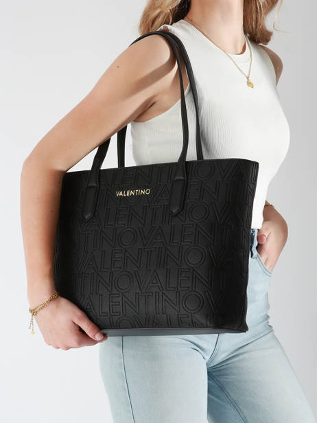 Schoudertas Pansy Valentino Zwart pansy VBS8PG01 ander zicht 1