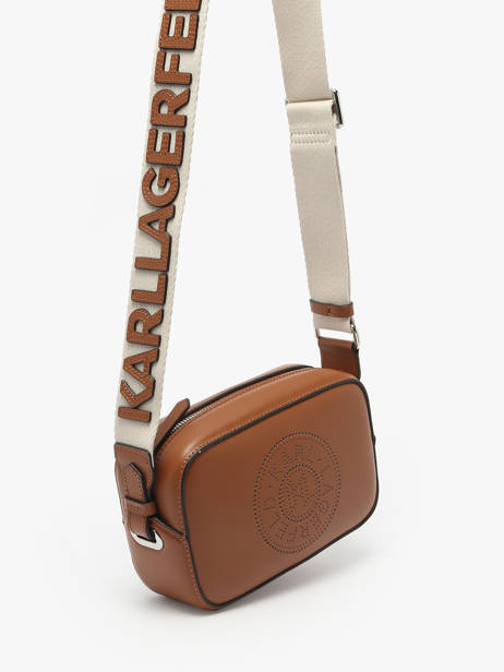 Cross Body Tas K Circle Leder Karl lagerfeld Bruin k circle A1W30024 ander zicht 2