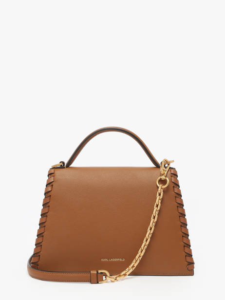 Cross Body Tas K Signature Leder Karl lagerfeld Bruin k signature A2W30005 ander zicht 4