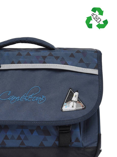 Boekentas 2 Compartimenten Cameleon Blauw actual PBBACA35 ander zicht 2