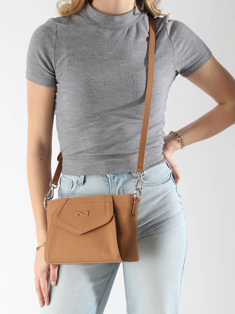 Cross Body Tas Vanilla Leder Nathan baume Bruin candy 7 ander zicht 1