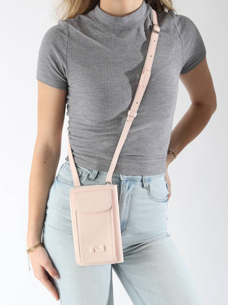 Telefoonetui Pocket Leder Nathan baume Roze n city 3 ander zicht 1