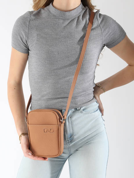 Cross Body Tas N City Leder Nathan baume Bruin n city 5 ander zicht 1