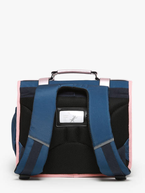 Boekentas 2 Compartimenten Cameleon Blauw vintage fantasy PBVGCA38 ander zicht 4