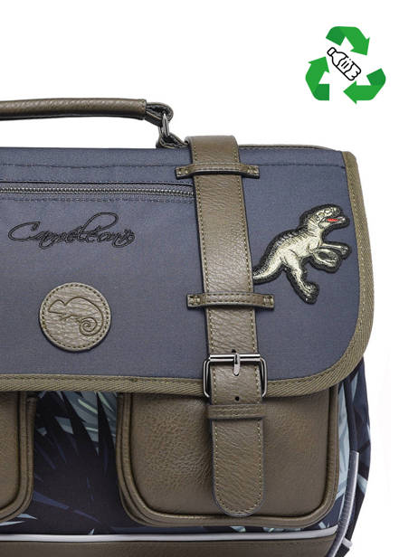 Boekentas 2 Compartimenten Cameleon Grijs vintage urban PBVBCA35 ander zicht 2